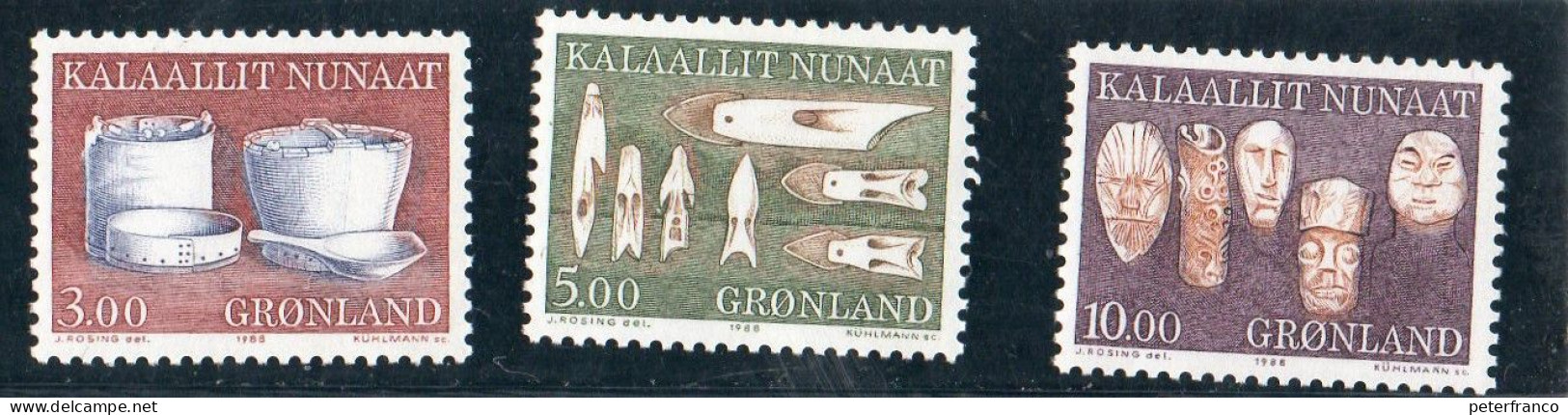 1988 Groenlandia -  Vecchi Manufatti - Unused Stamps