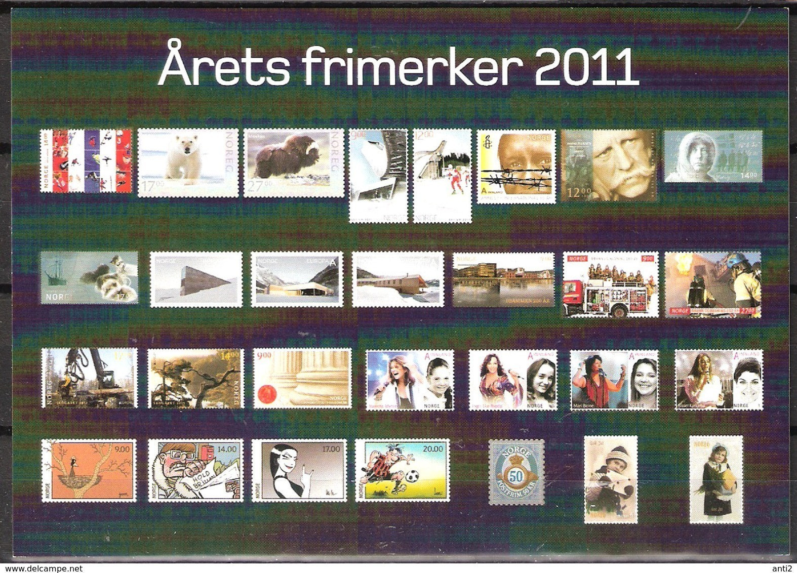 Norway - Norge 2011 Unused Card With Picture Of Norwegian Stamps Issued 2011, Unused - Lettres & Documents