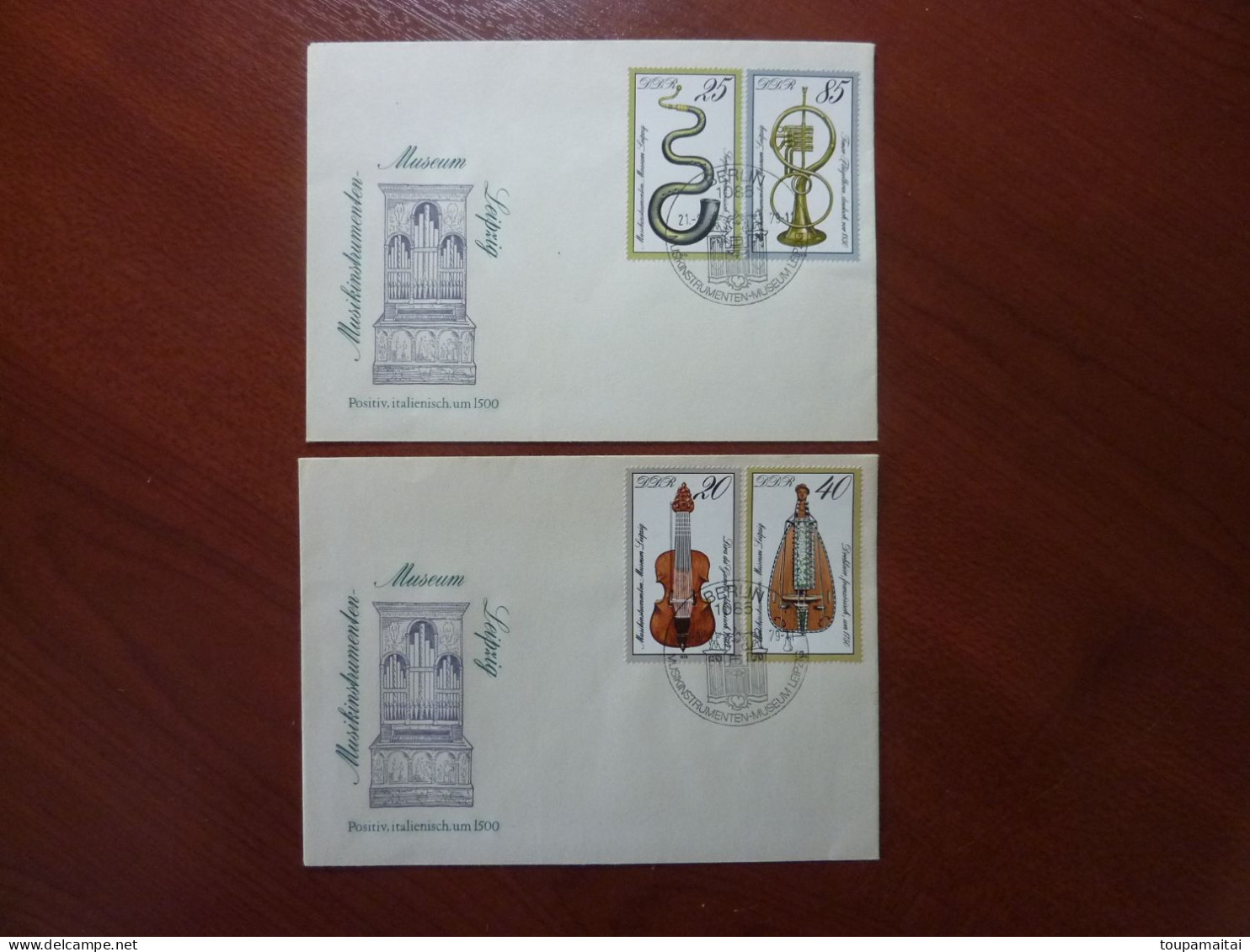 ALLEMAGNE DDR, Année 1979 : Lot De 2 Enveloppes Timbrées Musée De Musique De Leipzig - Used Stamps