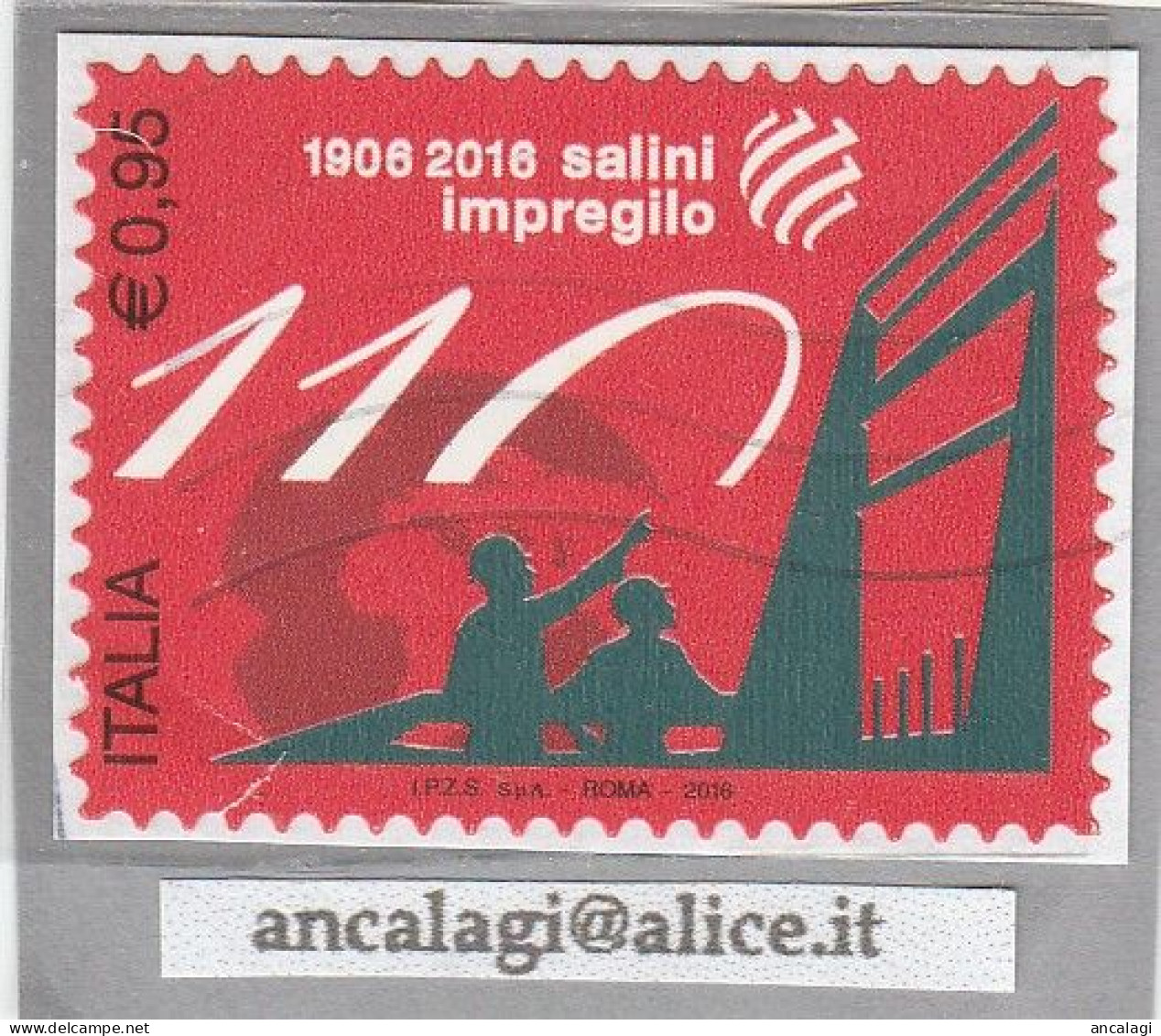 USATI ITALIA 2016 - Ref.1291 "SALINI IMPREGIO" 1 Val. - - 2011-20: Afgestempeld