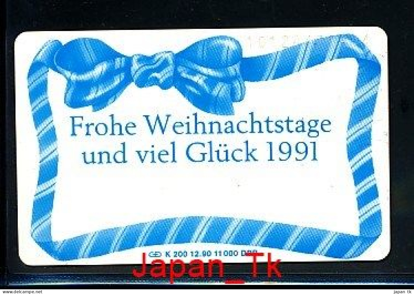 GERMANY K 200  90 Weihnachten    - Aufl  11 000 - Siehe Scan - K-Series: Kundenserie