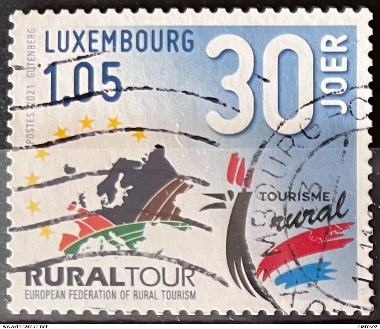 LUXEMBOURG 2021 Tourism - Vacation In The Country; Emblem Of "Ruraltour" &  APTR Postally Used MICHEL # 2274 - Oblitérés