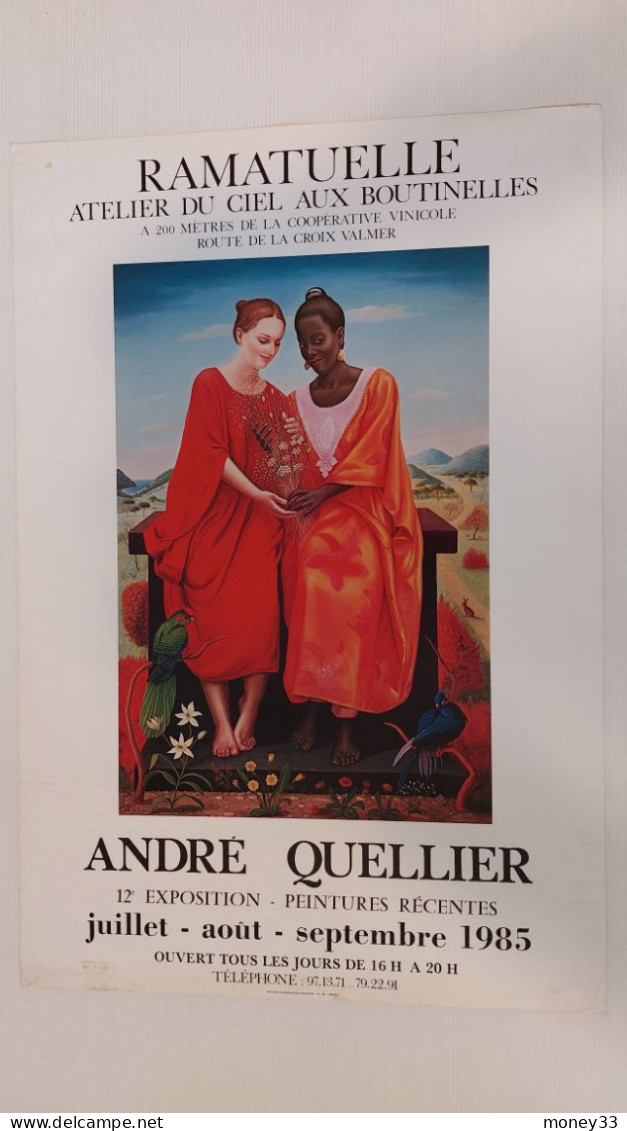 Affiche André QUELLIER Atelier Du Ciel Aux Boutinelles 1985 Ramatuelle - Afiches