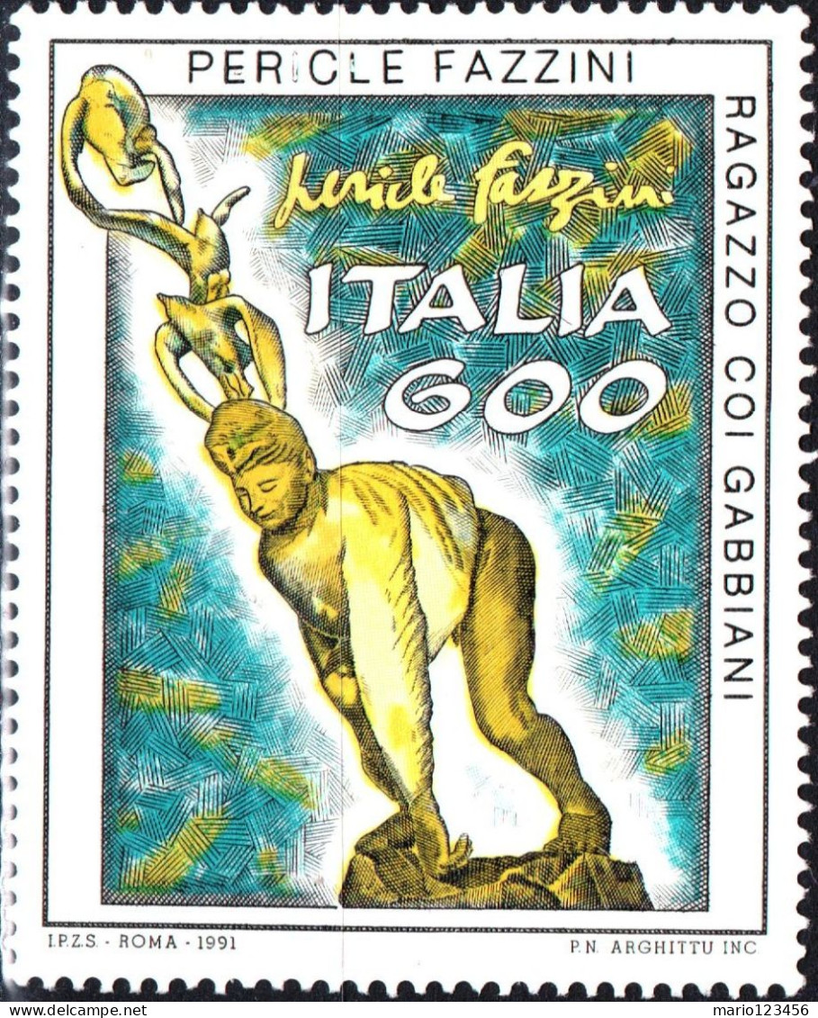 ITALIA, ITALY, PATRIMONIO ARTISTICO, 1991, USATI Scott:IT 1847, Yt:IT 1920 - 1991-00: Gebraucht