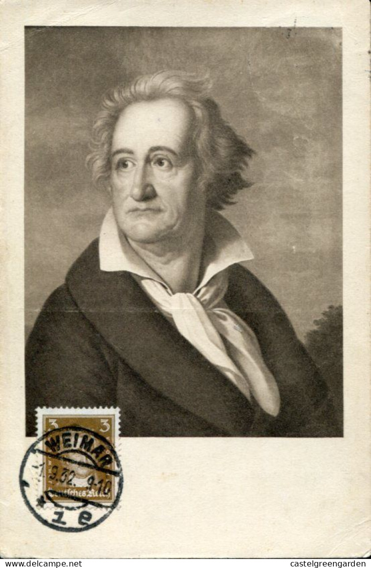 X0290 Germany Reich,maximum 1.9.1932, Wolggang Von Goethe,  Poet,  Mi-385 - Schrijvers