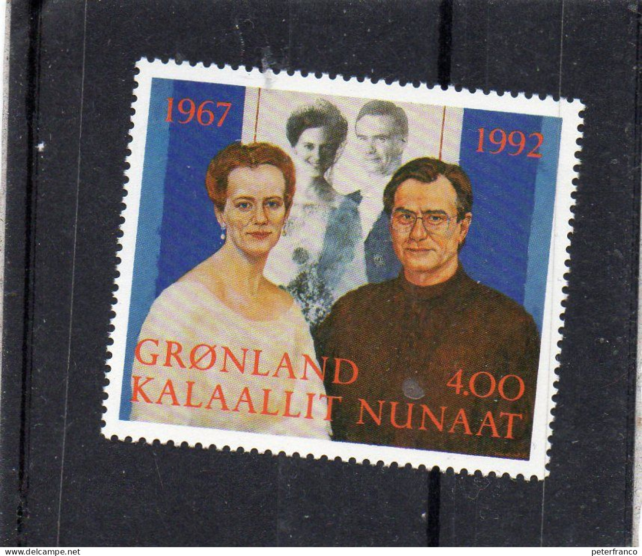 1992 Groenlandia - Queen Margrrethe II - Nozze D'argento - Neufs