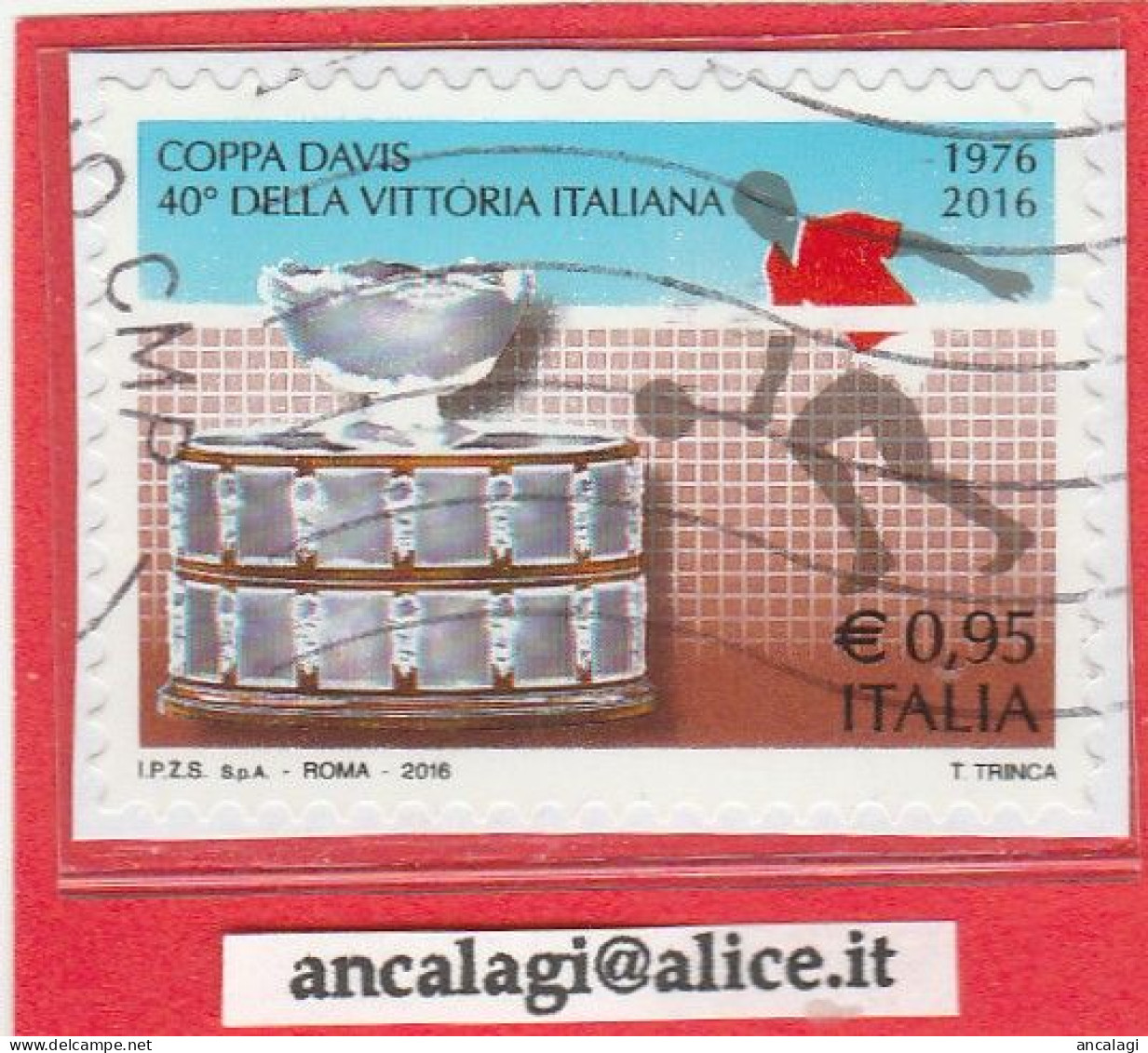 USATI ITALIA 2016 - Ref.1293 "COPPA DAVIS" 1 Val. - - 2011-20: Usados