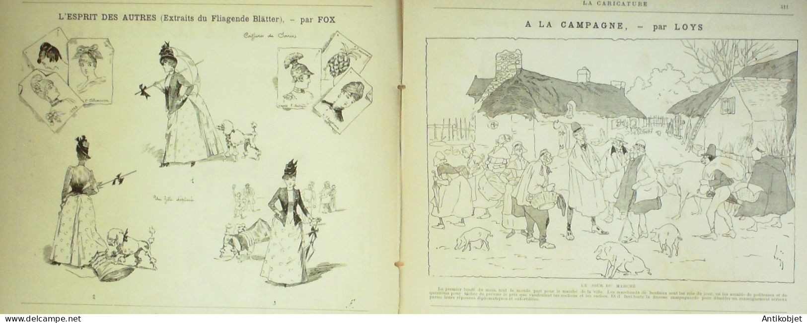 La Caricature 1886 N°364 Etrangers Draner Coquelin Par Luque Canonnier Kerbinet Gino - Zeitschriften - Vor 1900