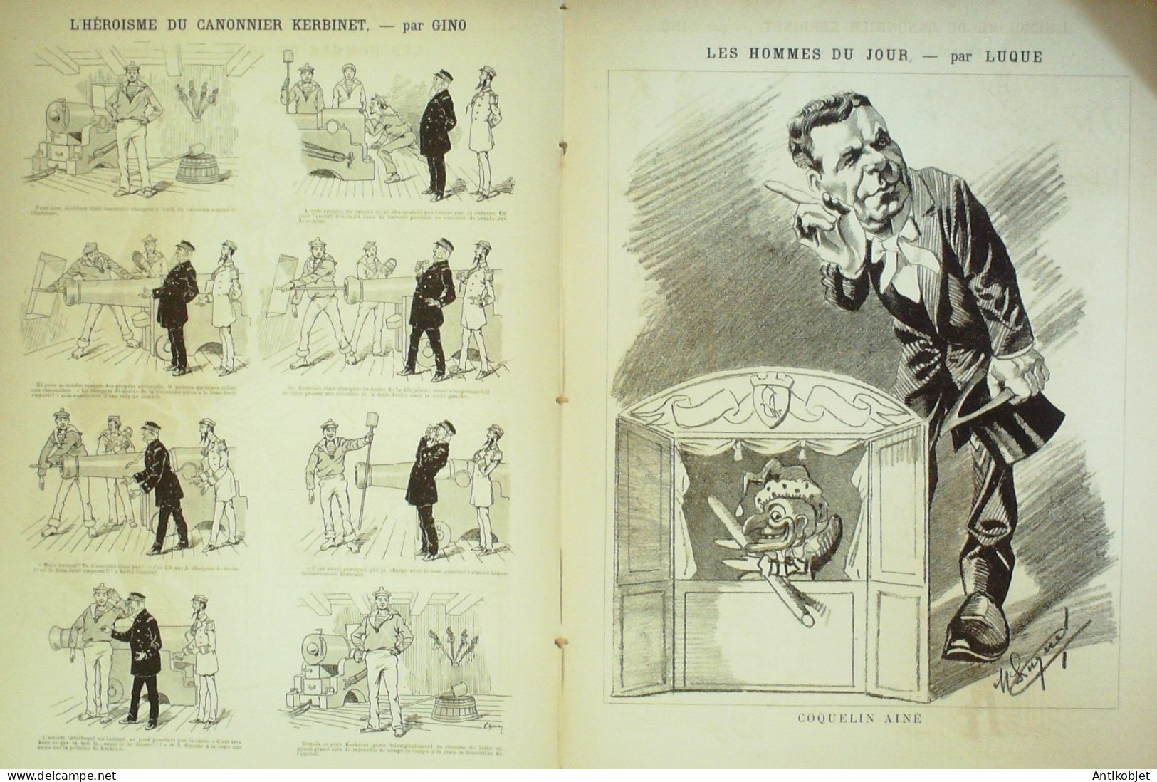 La Caricature 1886 N°364 Etrangers Draner Coquelin Par Luque Canonnier Kerbinet Gino - Zeitschriften - Vor 1900