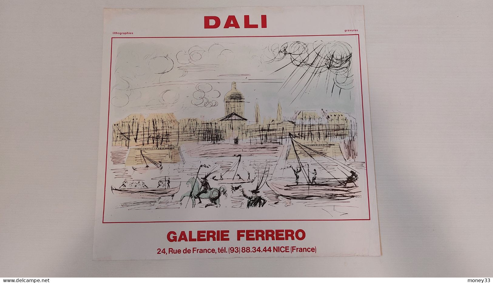 Affiche DALI Lithographies Graures Galerie Ferrero à Nice - Affiches