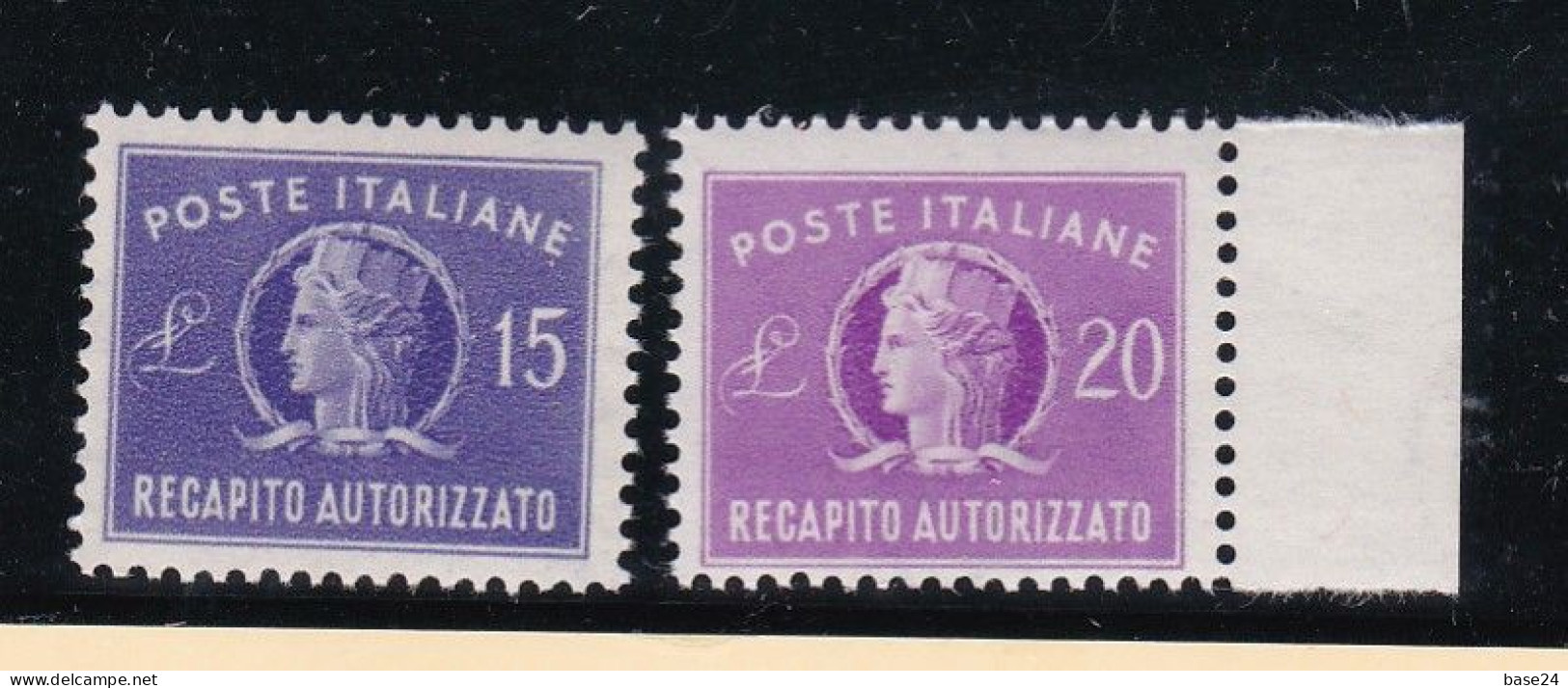 1949 Italy Italia Repubblica RECAPITO AUTORIZZATO Serie Di 2 Valori MNH** - 1946-60: Neufs