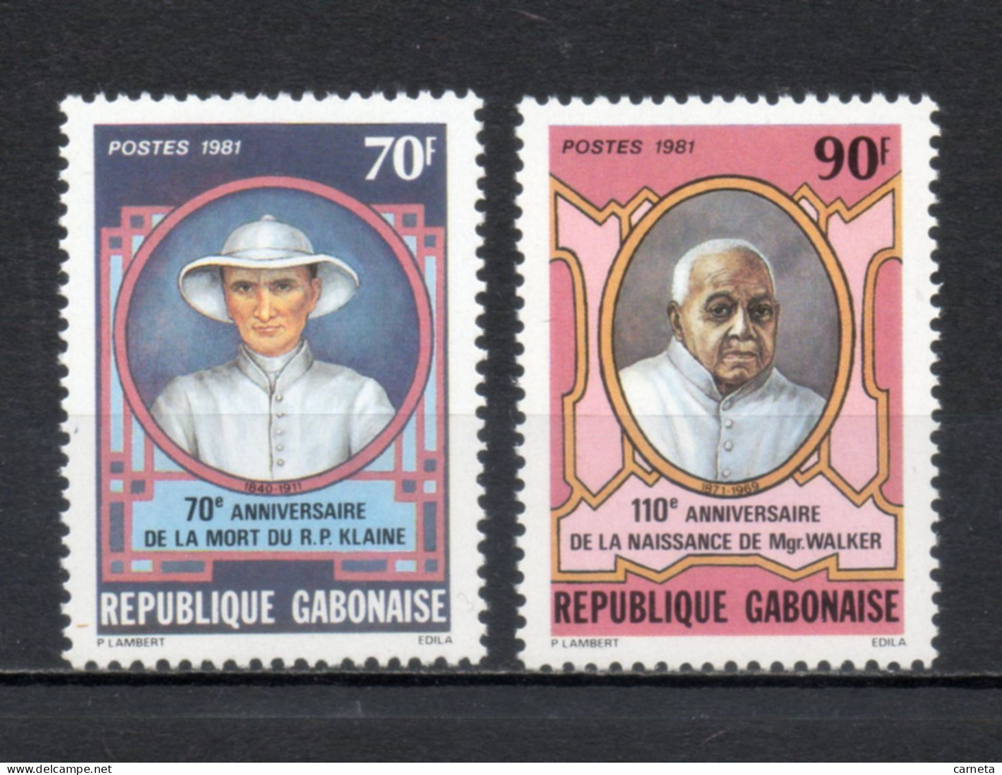 GABON N° 468 + 469   NEUFS SANS CHARNIERE COTE  2.50€    RELIGION - Gabon (1960-...)