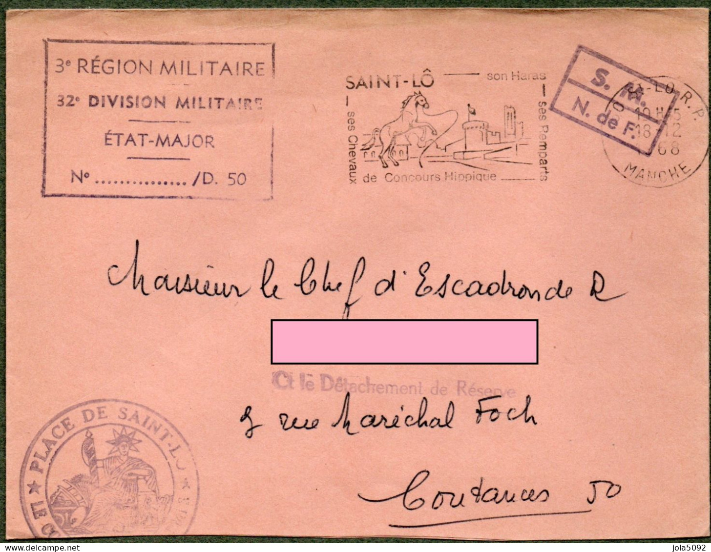 50 - 3é Région Militaire SAINT-LO 1968 - 1961-....