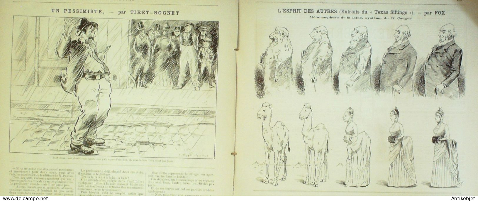La Caricature 1886 N°365 Caran D'Ache Tiret-Bognet Luigi Macaroni Georgina Trock - Magazines - Before 1900