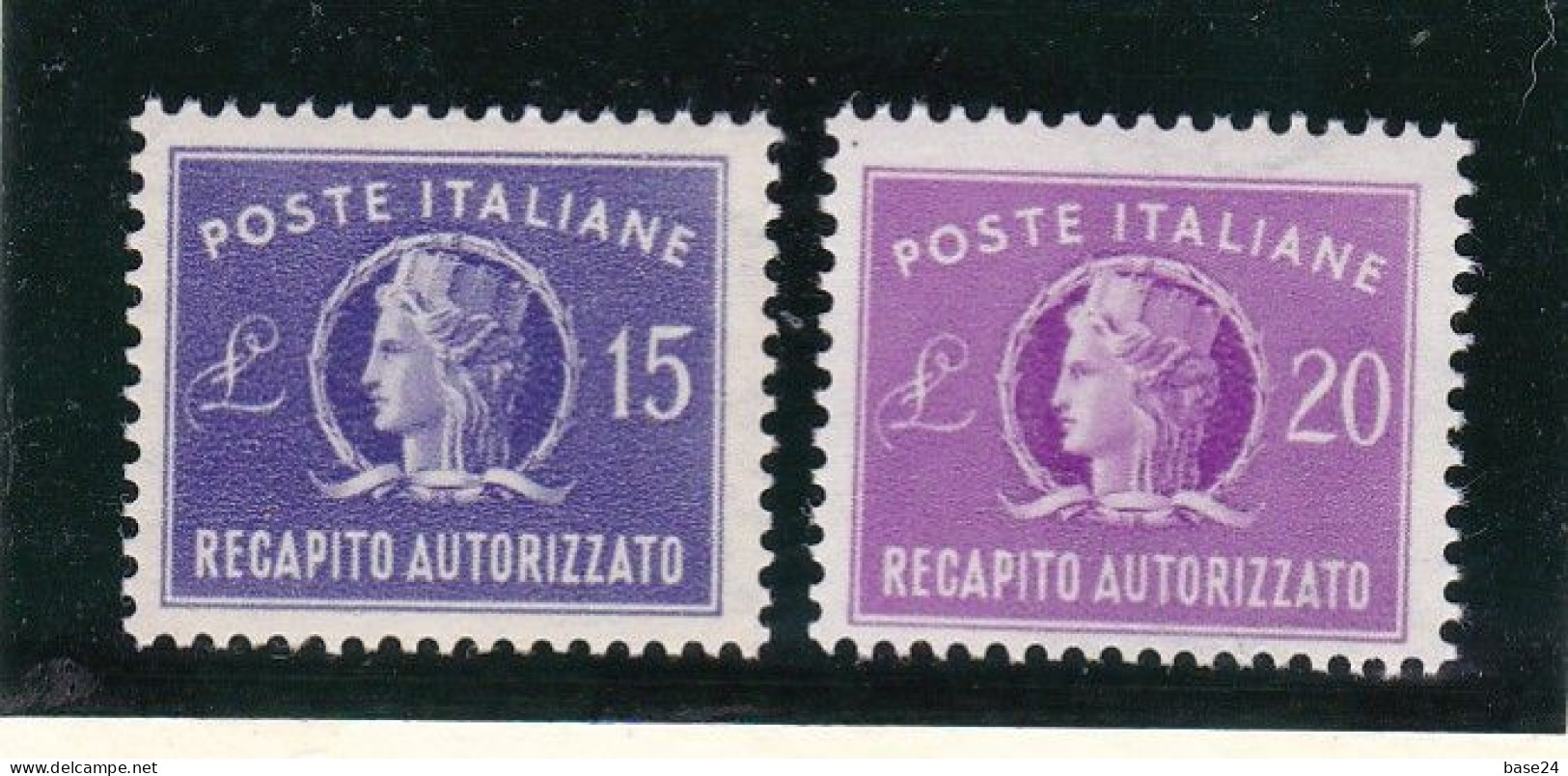 1949 Italy Italia Repubblica RECAPITO AUTORIZZATO Serie Di 2 Valori MNH** - 1946-60: Nuevos