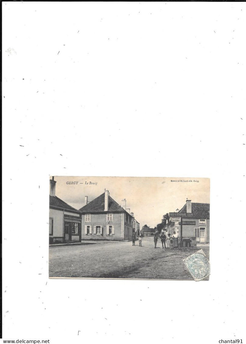 CARTE POSTALE 71 GERGY LE BOURG VOYAGEE - Autres & Non Classés