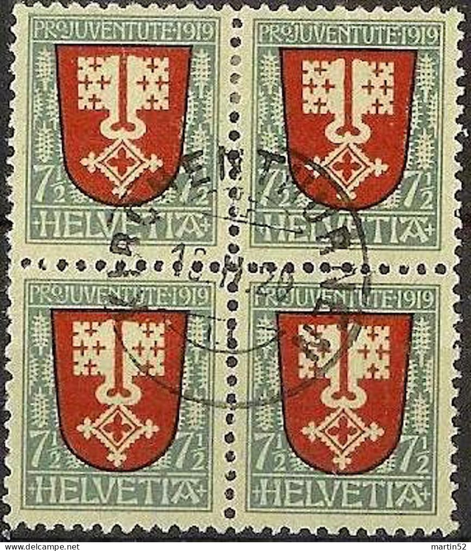 Schweiz Suisse Pro Juventute 1919: Nidwalden Zu WI 12 Mi 149 Yv 173 Mit ⊙ KIRCHENTHURNEN 13.II.20 (Zumstein CHF 180.00) - Used Stamps