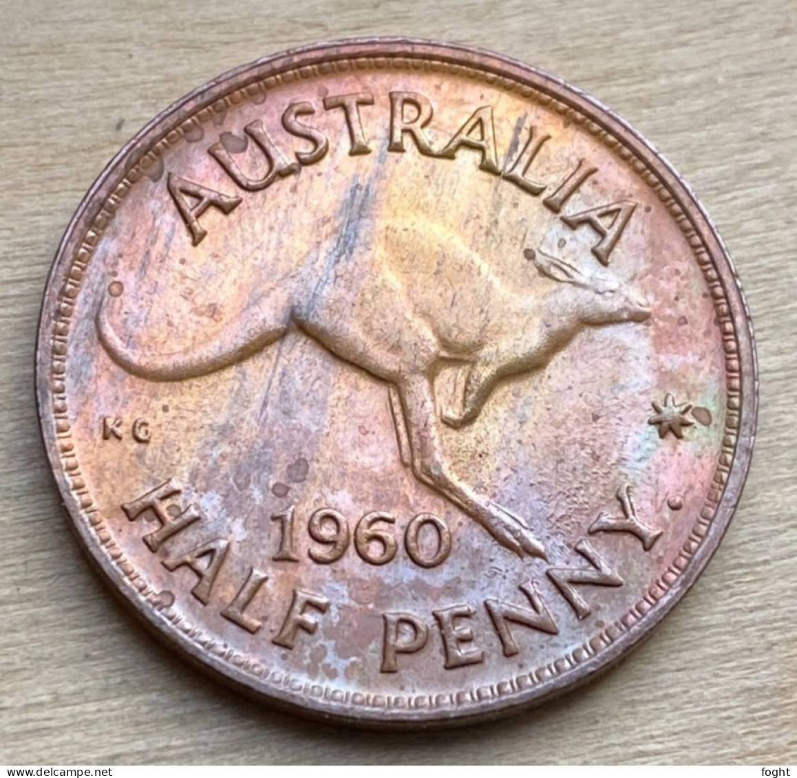 1960 Australia Sterling Coinage Con Half Penny,KM#61,7350K - ½ Penny