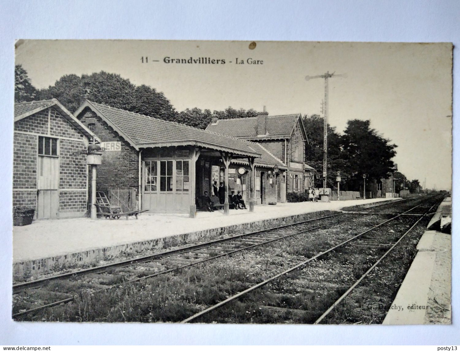 CPA GRANDVILLIERS (60) - La Gare - BE/TBE - Grandvilliers
