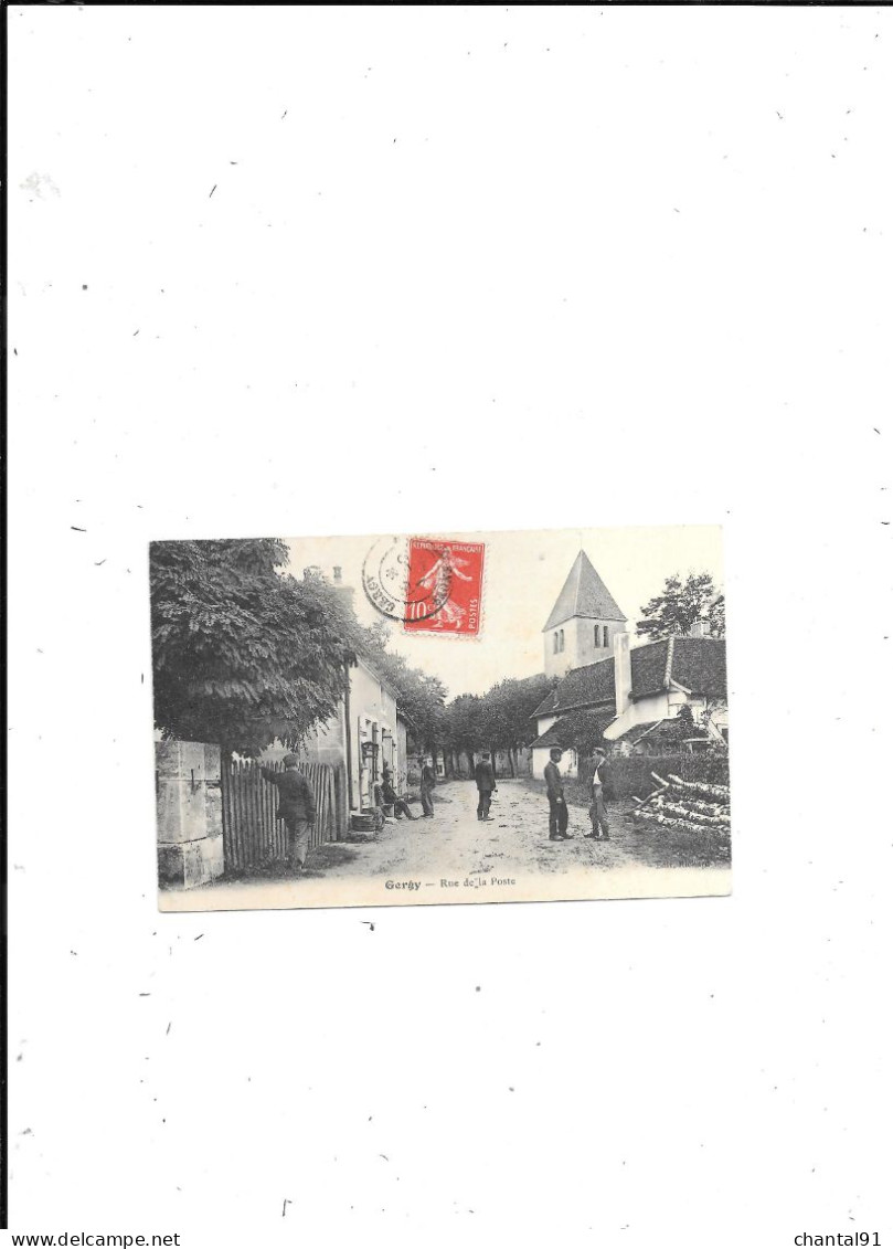 CARTE POSTALE 71 GERGY RUE DE LA POSTE VOYAGEE - Autres & Non Classés