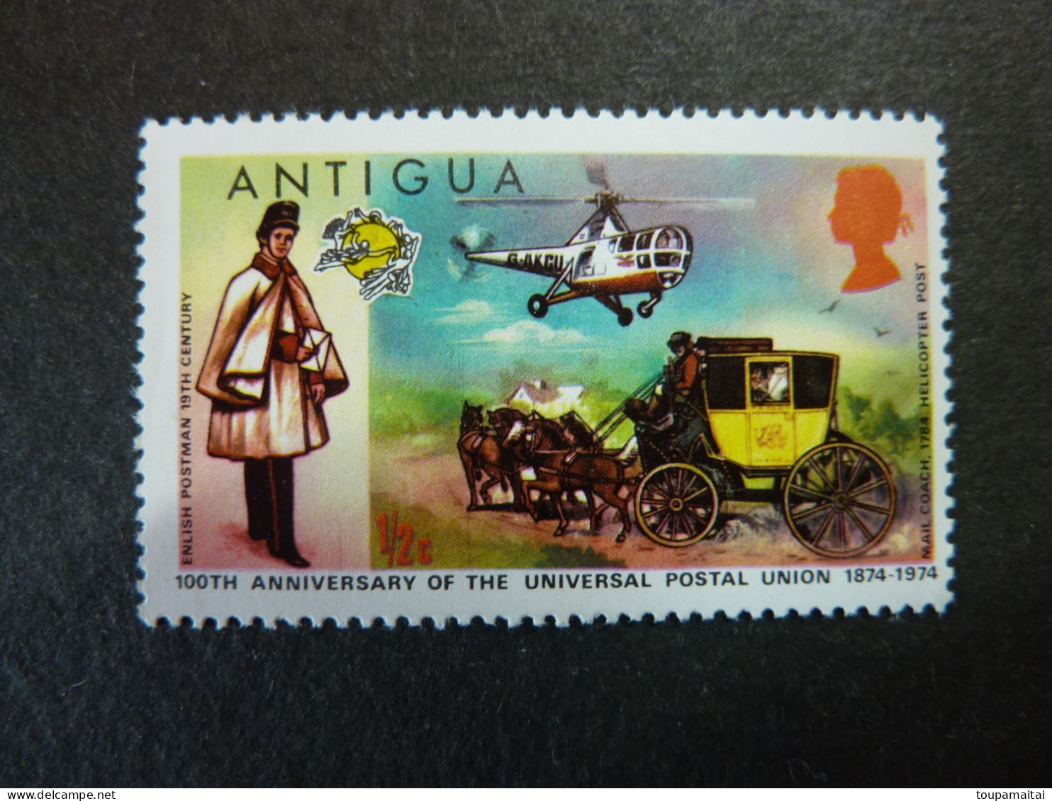 ANTIGUA, Année 1974, Anniversaire UPU, YT N° 325 Neuf MNH ** - 1960-1981 Autonomia Interna