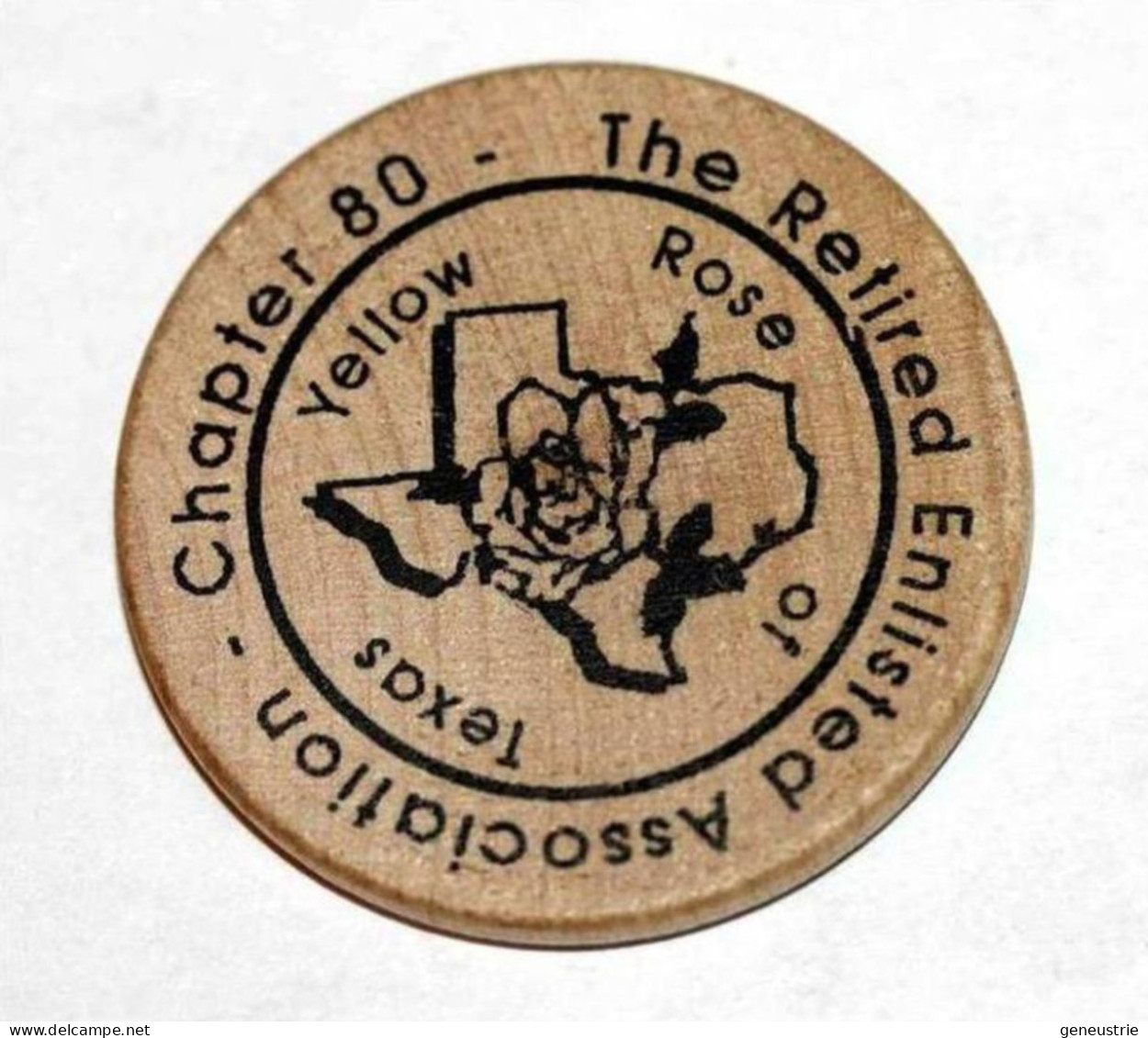 Wooden Token - Wooden Nickel - Jeton Bois Monnaie Nécessité - Texas San Antonio - Fort Alamo 2000 - Etats-Unis - Noodgeld