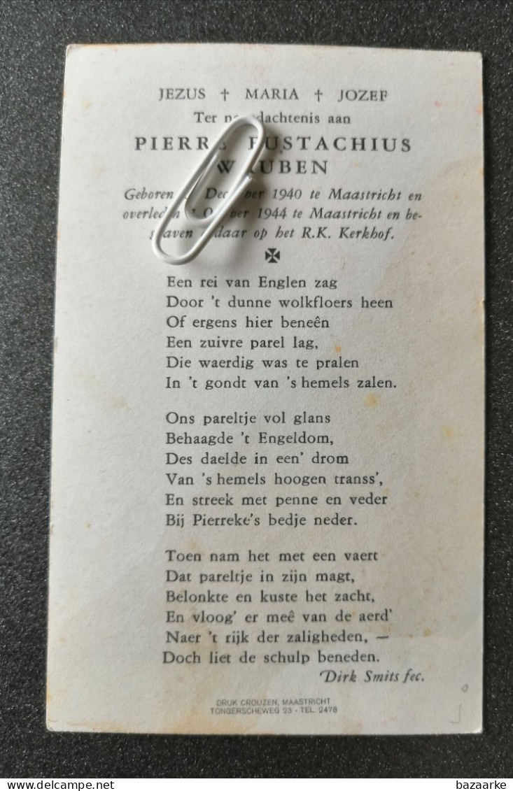 PIERRE EUSTACHIUS WAUBEN ° MAASTRICHT 1940 + 1944 - Andachtsbilder