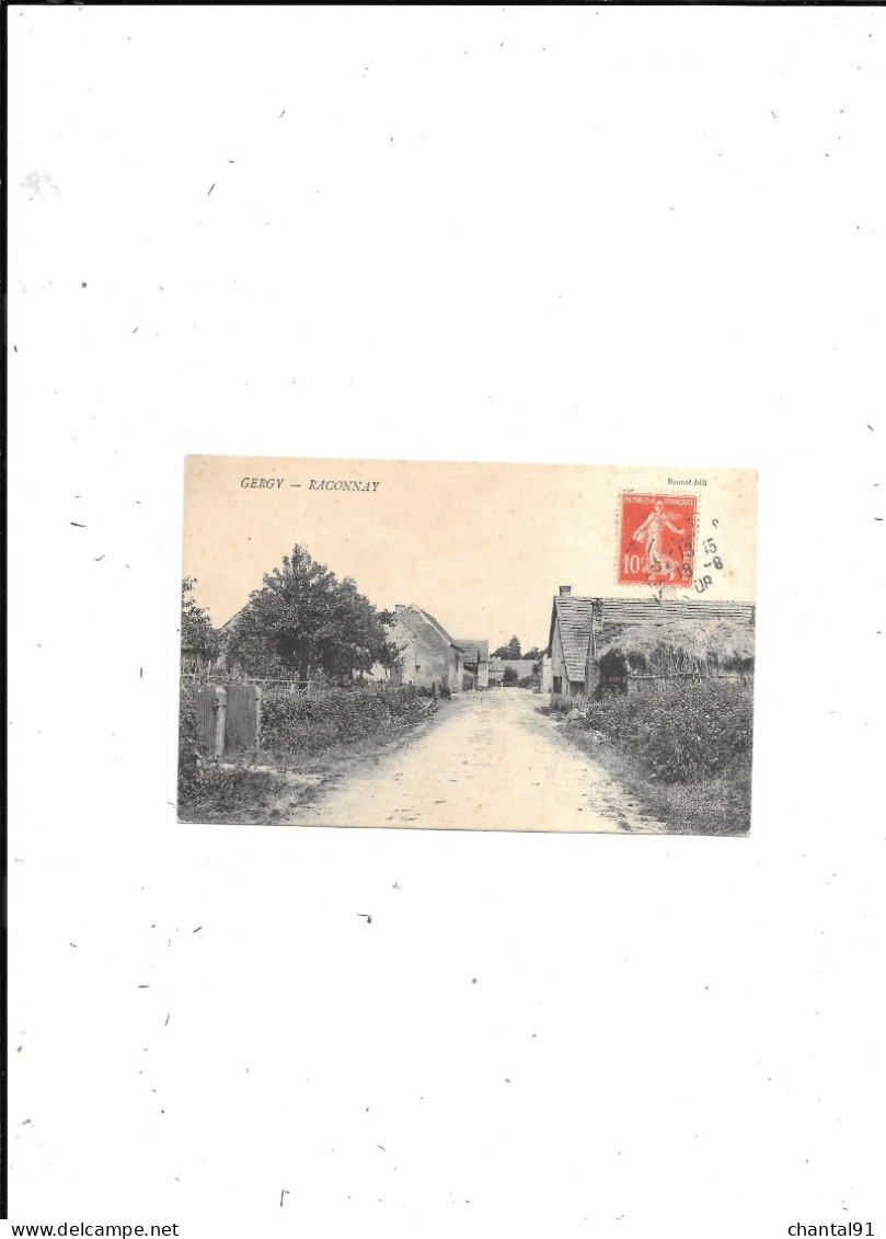 CARTE POSTALE 71 GERGY RACONNAY VOYAGEE - Autres & Non Classés