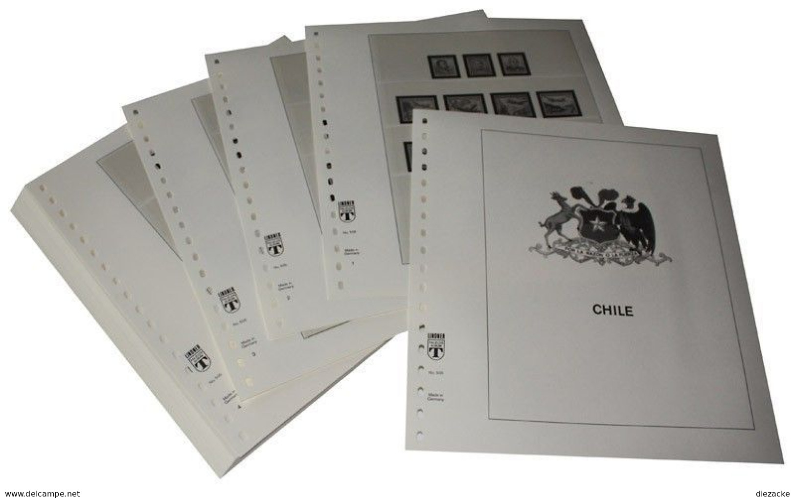 Lindner-T Chile 1992-1998 Vordrucke 505-92 Neuware ( - Afgedrukte Pagina's