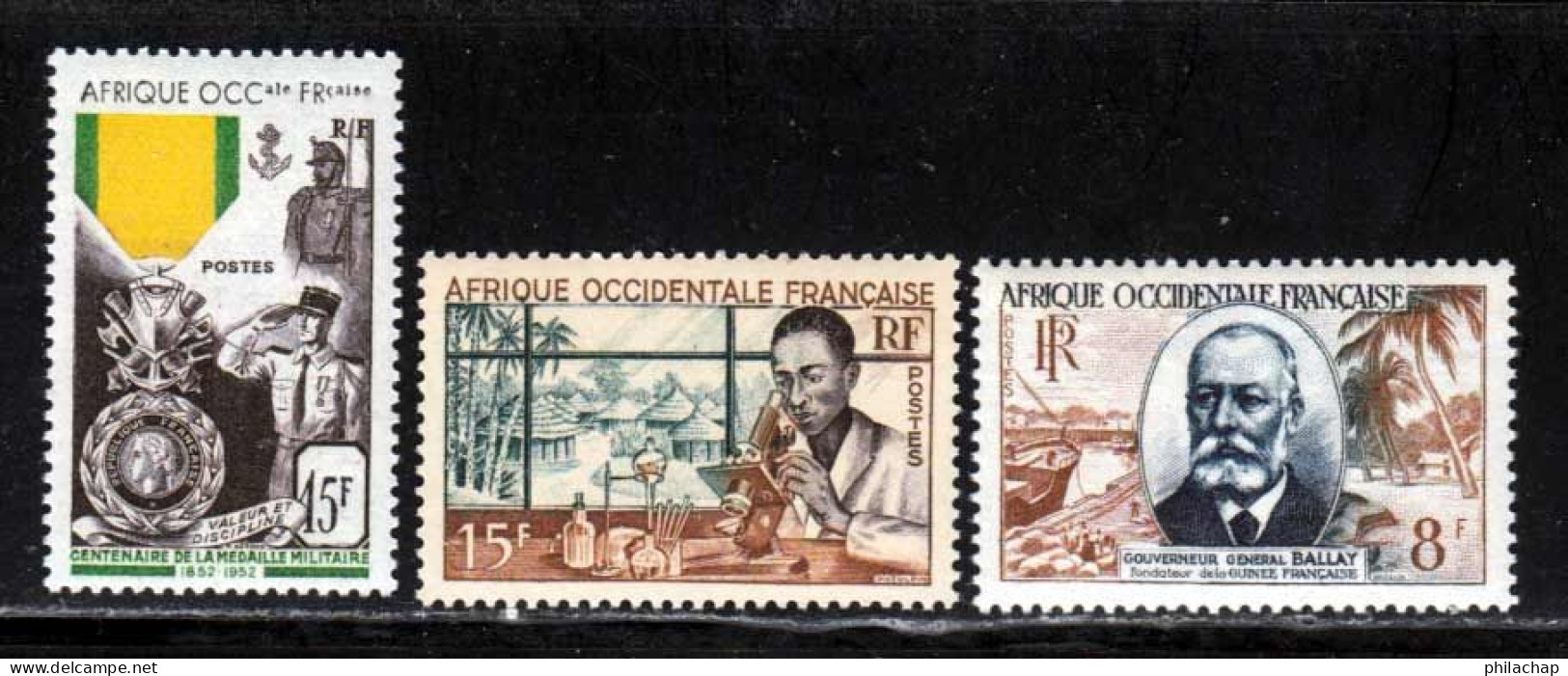 AOF 1954 Yvert 46 - 48 - 50 ** TB - Unused Stamps