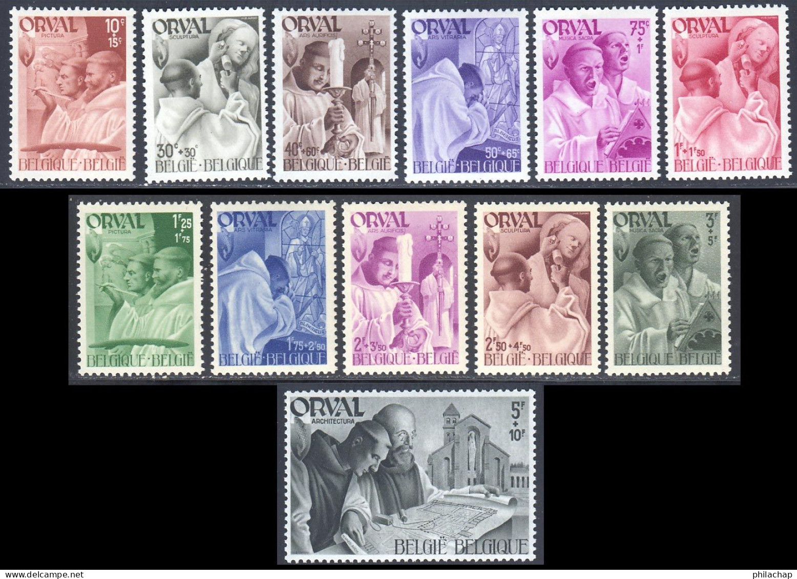 Belgique 1941 Yvert 556 / 567 ** TB - Unused Stamps