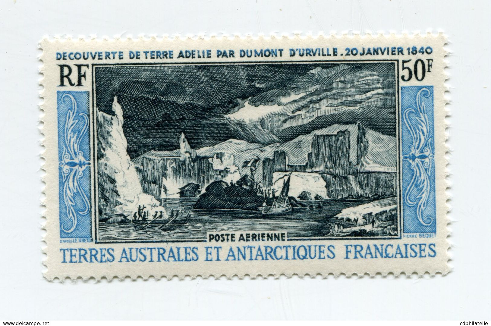 T. A. A. F.  PA 8 ** DECOUVERTE DE LA TERRE ADELIE PAR DUMONT D'URVILLE - Unused Stamps