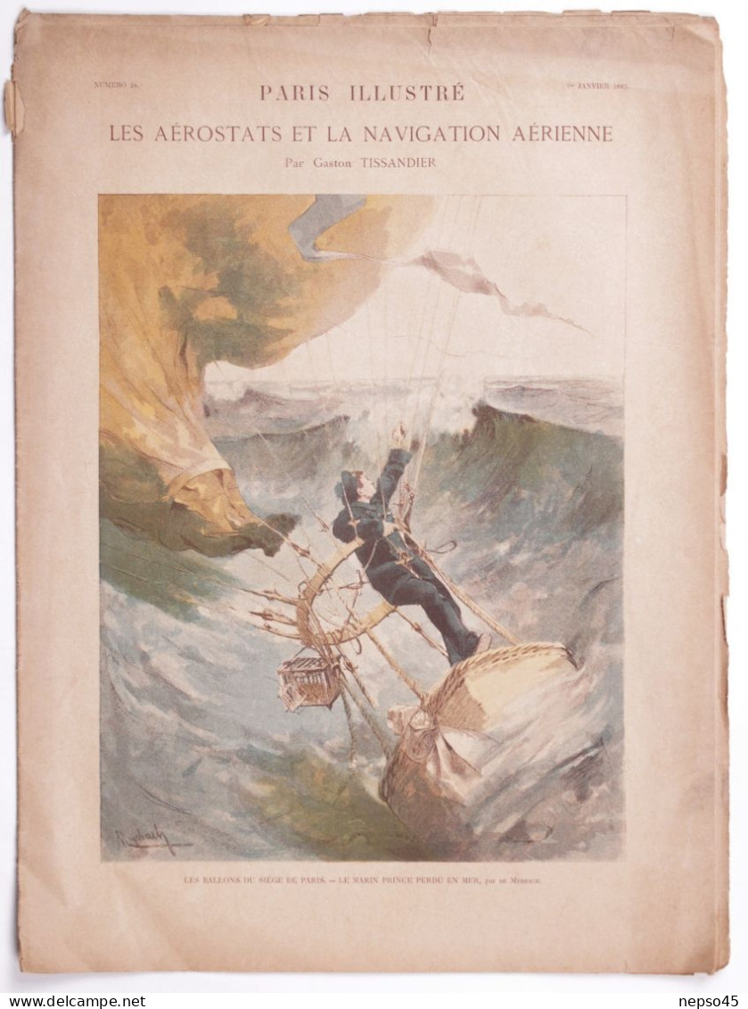 Paris Illustré.Les Aérostats Et La Navigation Aérienne.année 1885. - Revues Anciennes - Avant 1900