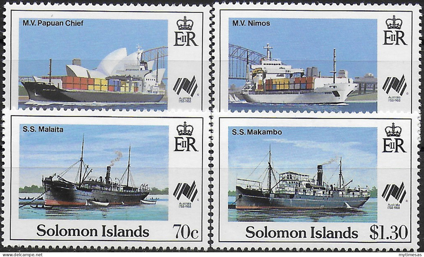 1988 Solomon Islands Sydpex Stamp Exhibition 4v. MNH SG. N. 626/29 - Andere & Zonder Classificatie