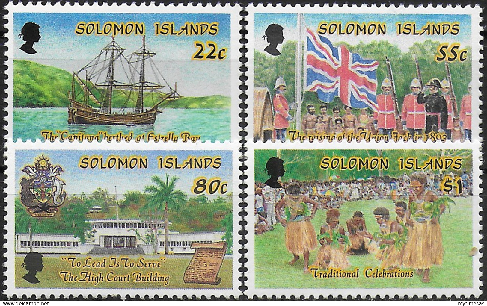 1988 Solomon Islands Anniversary Of Independence 4v. MNH SG. N. 622/25 - Andere & Zonder Classificatie