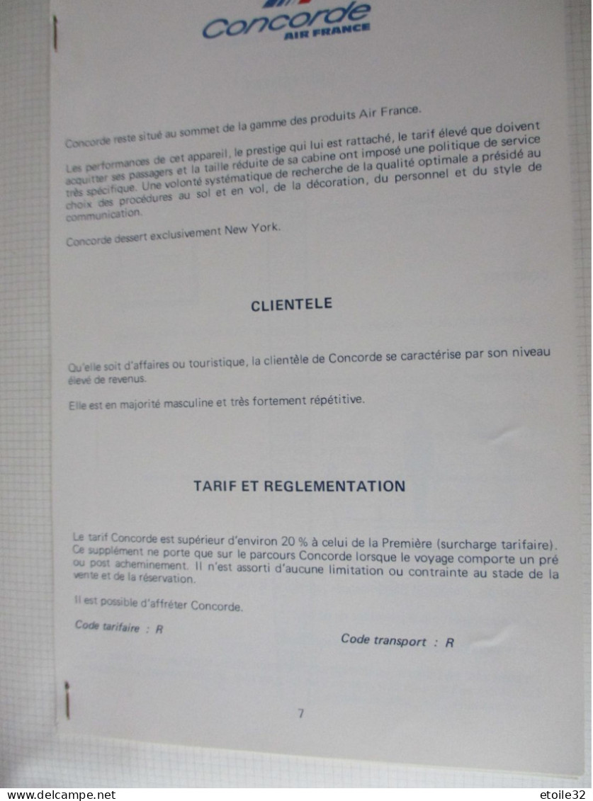 Document De 15 Pages Description Du Vol.... - Concorde