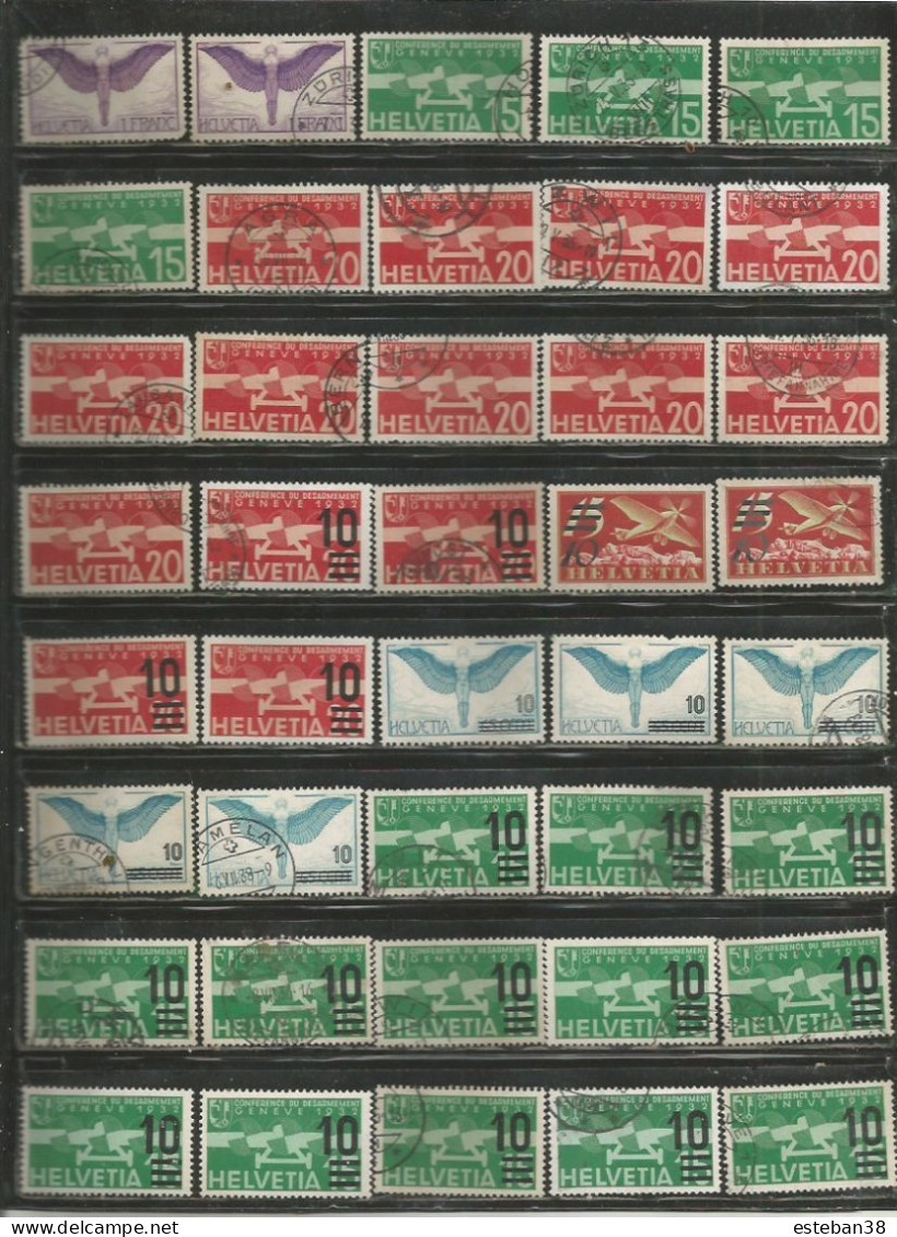 Suisse Timbre Pour La Poste Aerienne - Collections