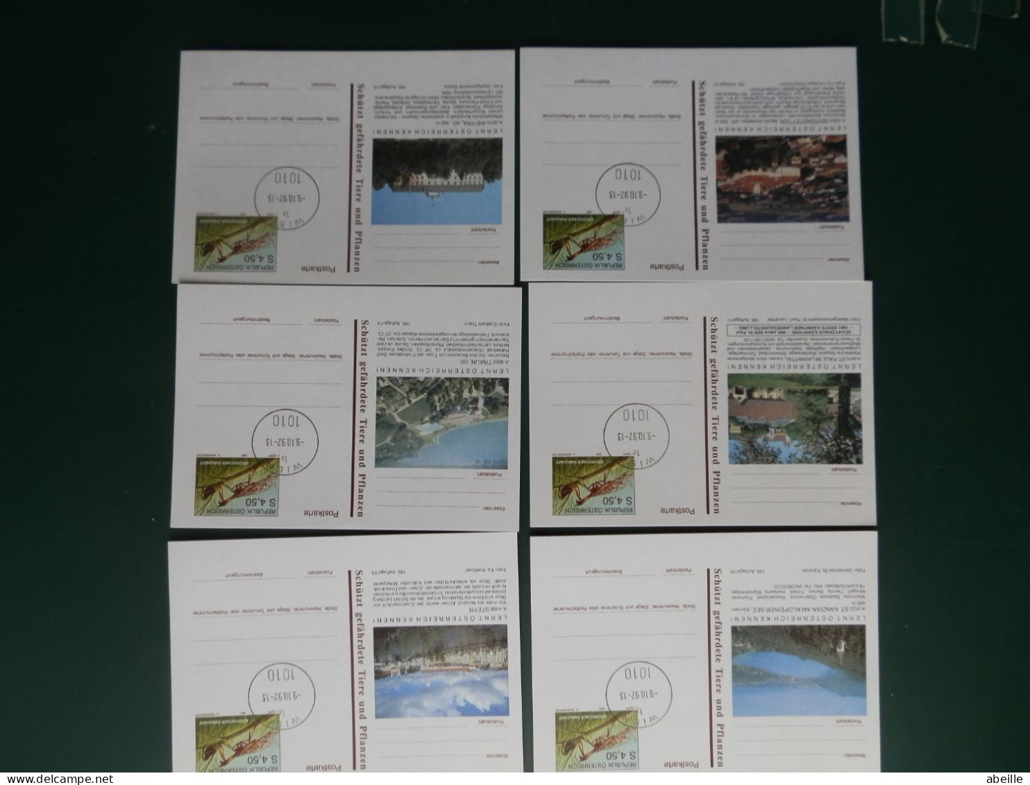 ENTIERS AUTRICHE B/  15 CP ILLUSTREE 195/1-195/15  OBL. WIEN 1992 - Postcards