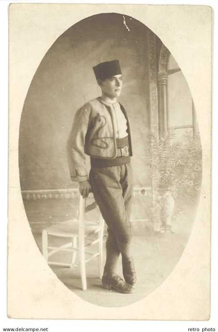 Cpa Carte-photo Soldat , Maroc - Characters