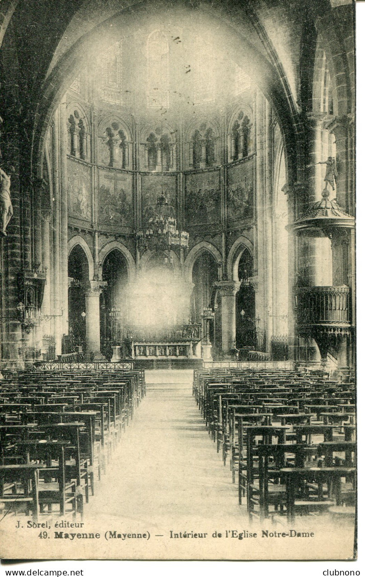 CPA -  MAYENNE - INTERIEUR DE L'EGLISE NOTRE-DAME - Mayenne