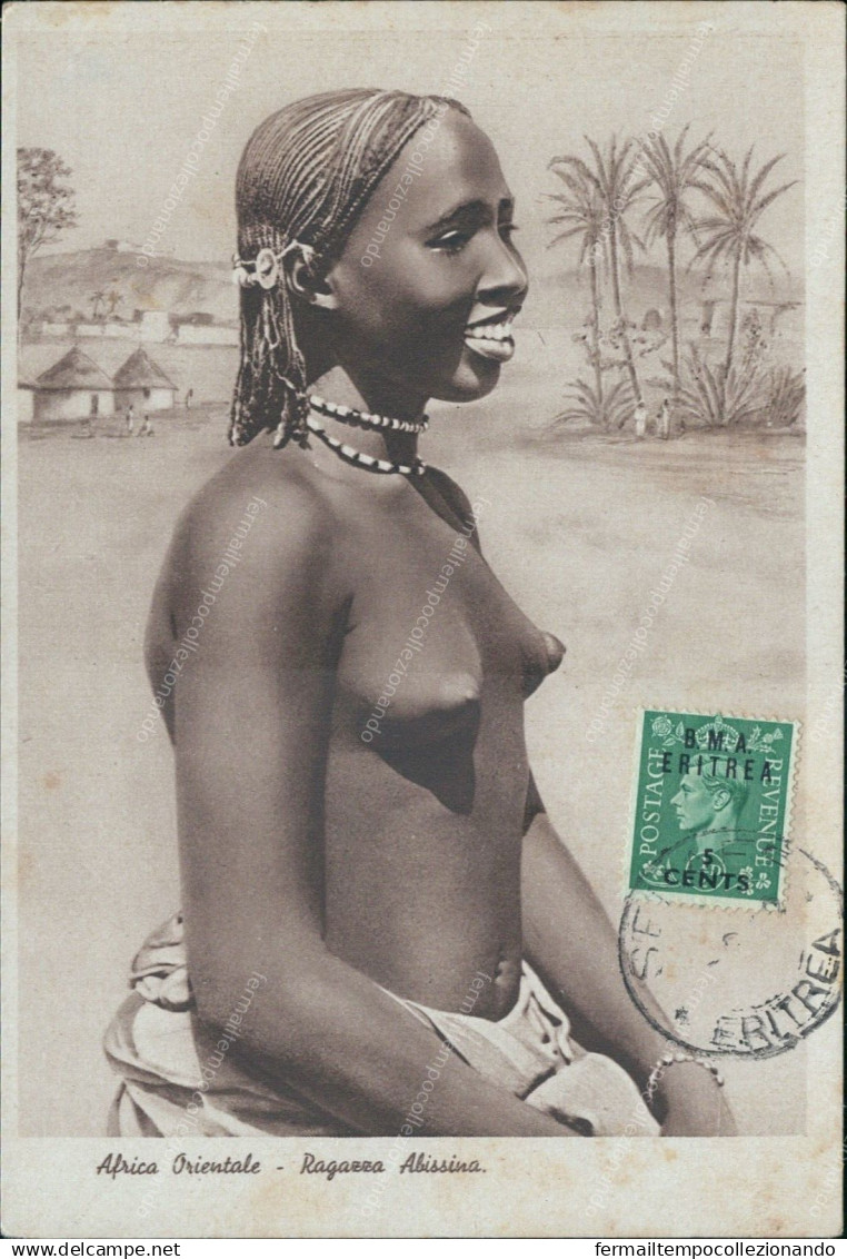 Z791 Cartolina Coloniale Africa Orientale Ragazza Abissina  Woman Donna Lady - Sonstige & Ohne Zuordnung