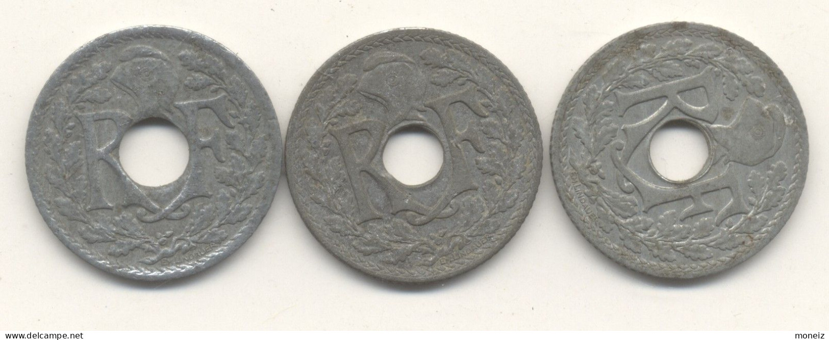 10  CENTIMES 1941 LES 3 SOIT .1941.  AVEC POINTS ET SANS POINT ET 1941  SANS POINT CMES NON SOULIGNE - 1814 Assedio Di Anversa