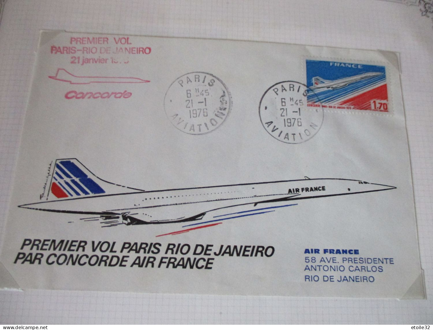 CONCORDE 1er Vol PARIS/RIO 1976 - Concorde