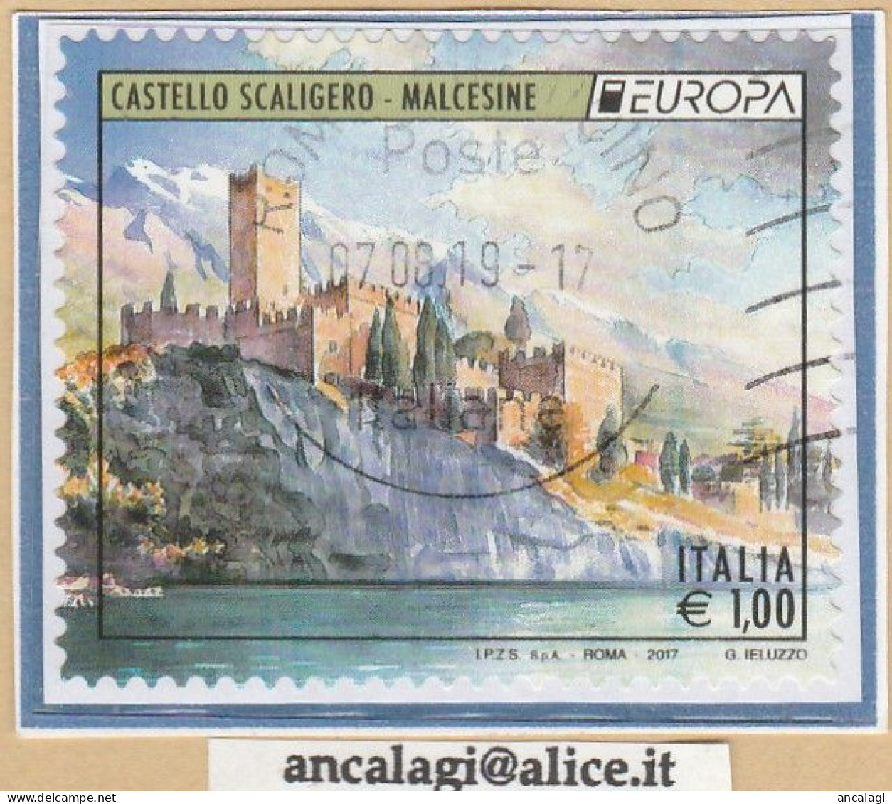 USATI ITALIA 2017 - Ref.1297 "EUROPA, CASTELLO SCLALIGERO" 1 Val. - - 2011-20: Oblitérés