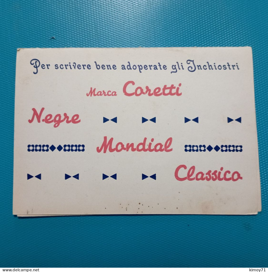 Cartolina Pubblicitaria Stabilimento Chimico Industriale Luigi Ed Ernesto Coretti. 1949 - Pubblicitari