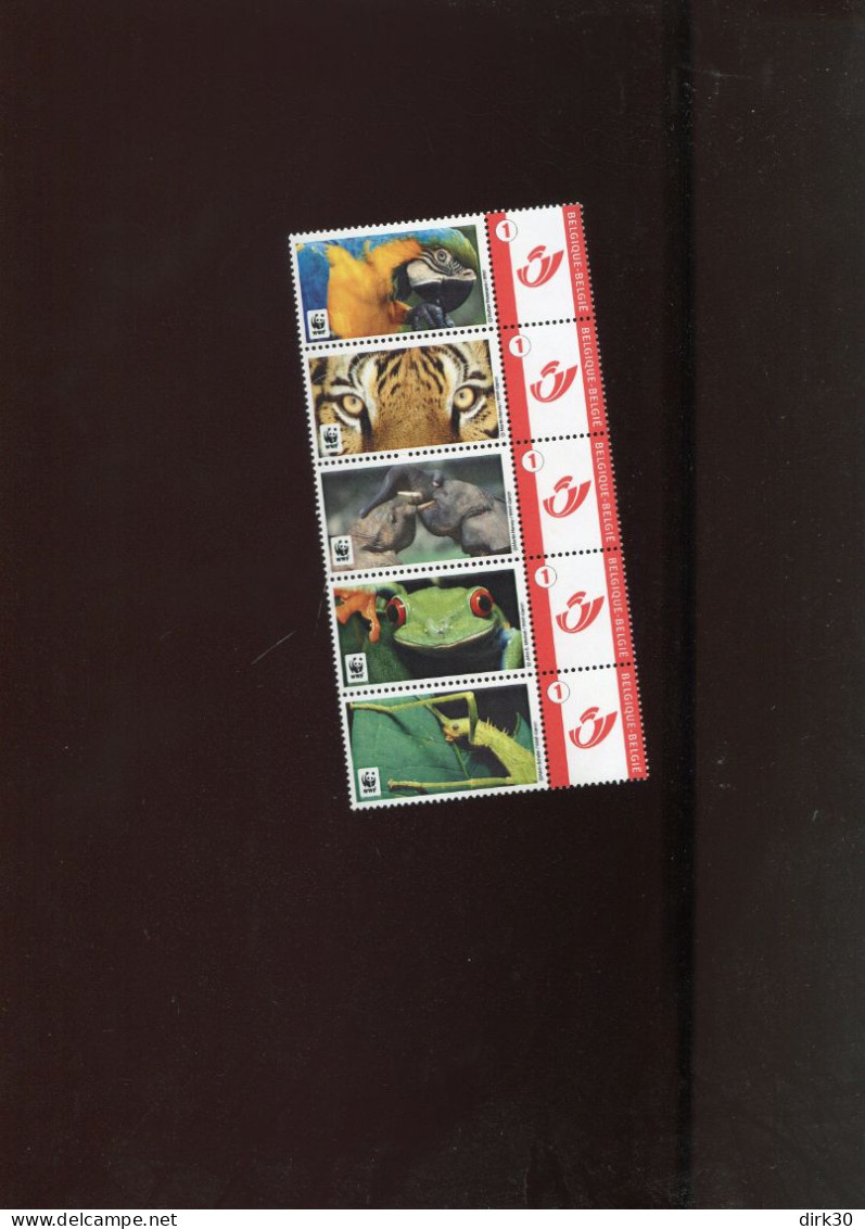 Belgie 3700 Gepersonaliseerde Zegel MNH Duostamps BD COMICS STRIPS ELEPHANT TIGER FROG BIRD PARROT INSECT - Mint