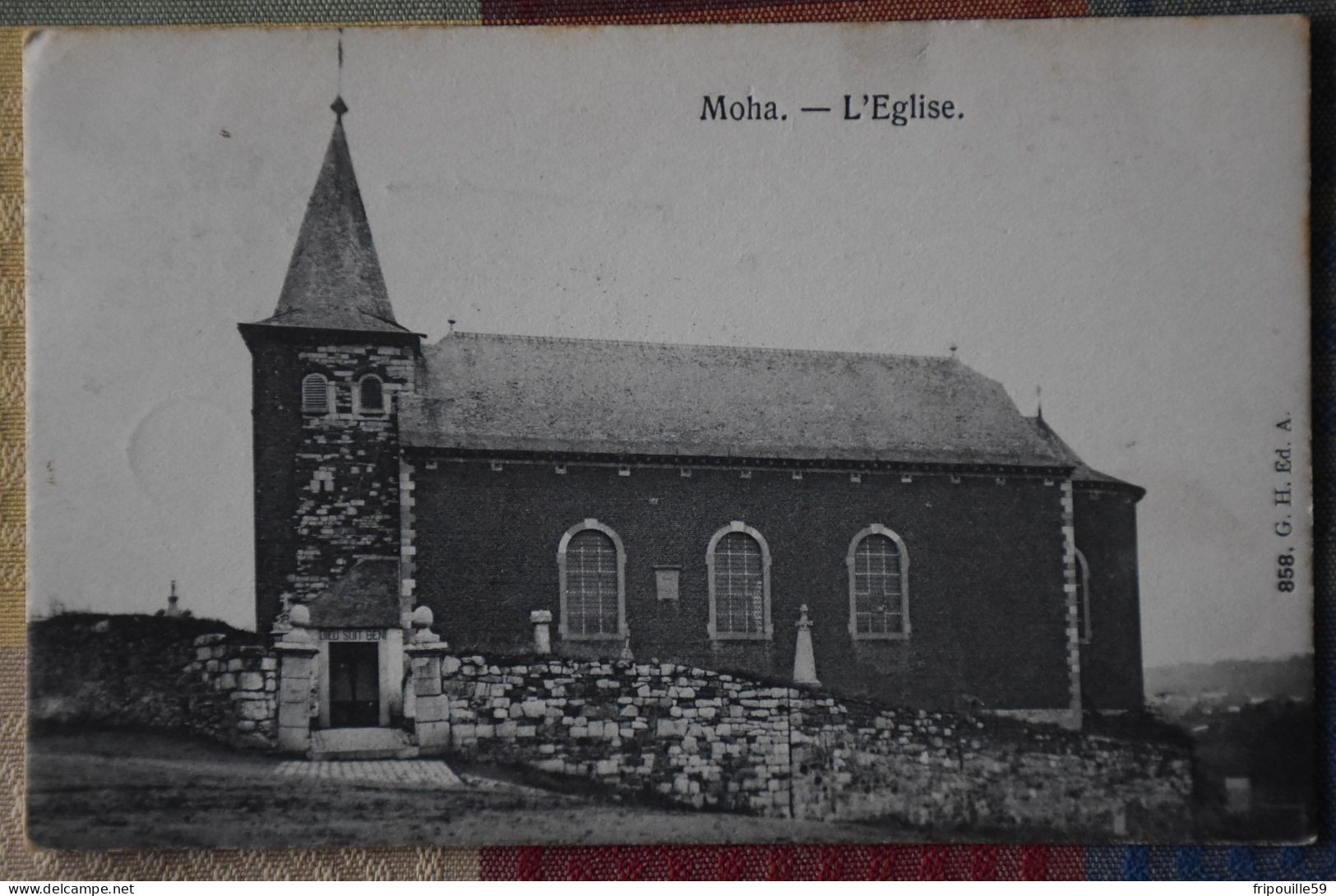 Moha - L'Eglise - 858 - G.H. Ed. A - Circulé Le 30-8-1918 - Timbre "Belgien" + Griffe Allemande - - Hoei