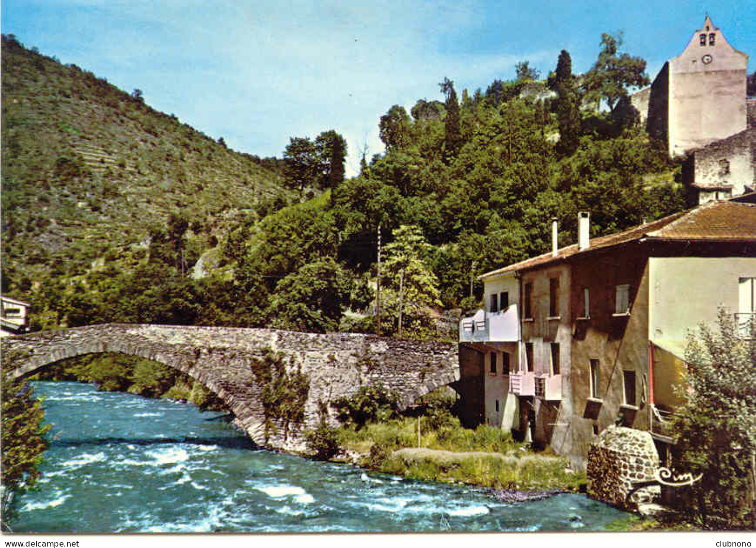 AXAT - L'EGLISE, LE VIEUX PONT SUR L'AUDE - Axat