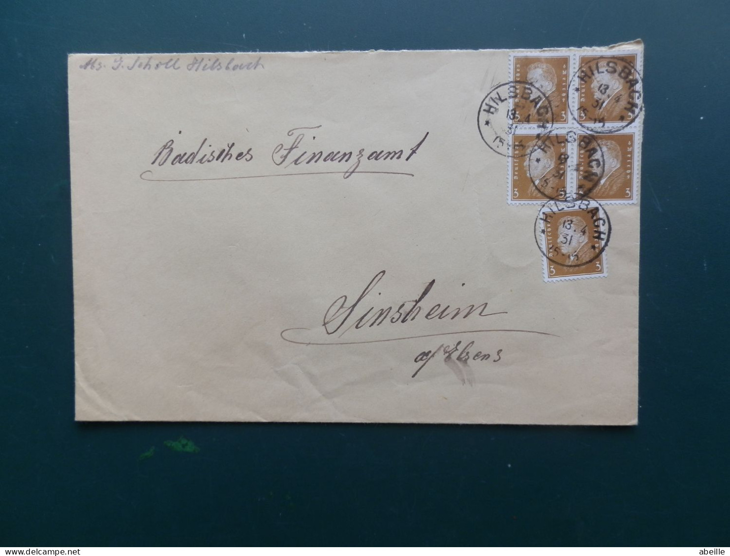 GROOT FORMAAT  LOT1B    LETTRE ALLEMAGNE 1931 - Covers & Documents