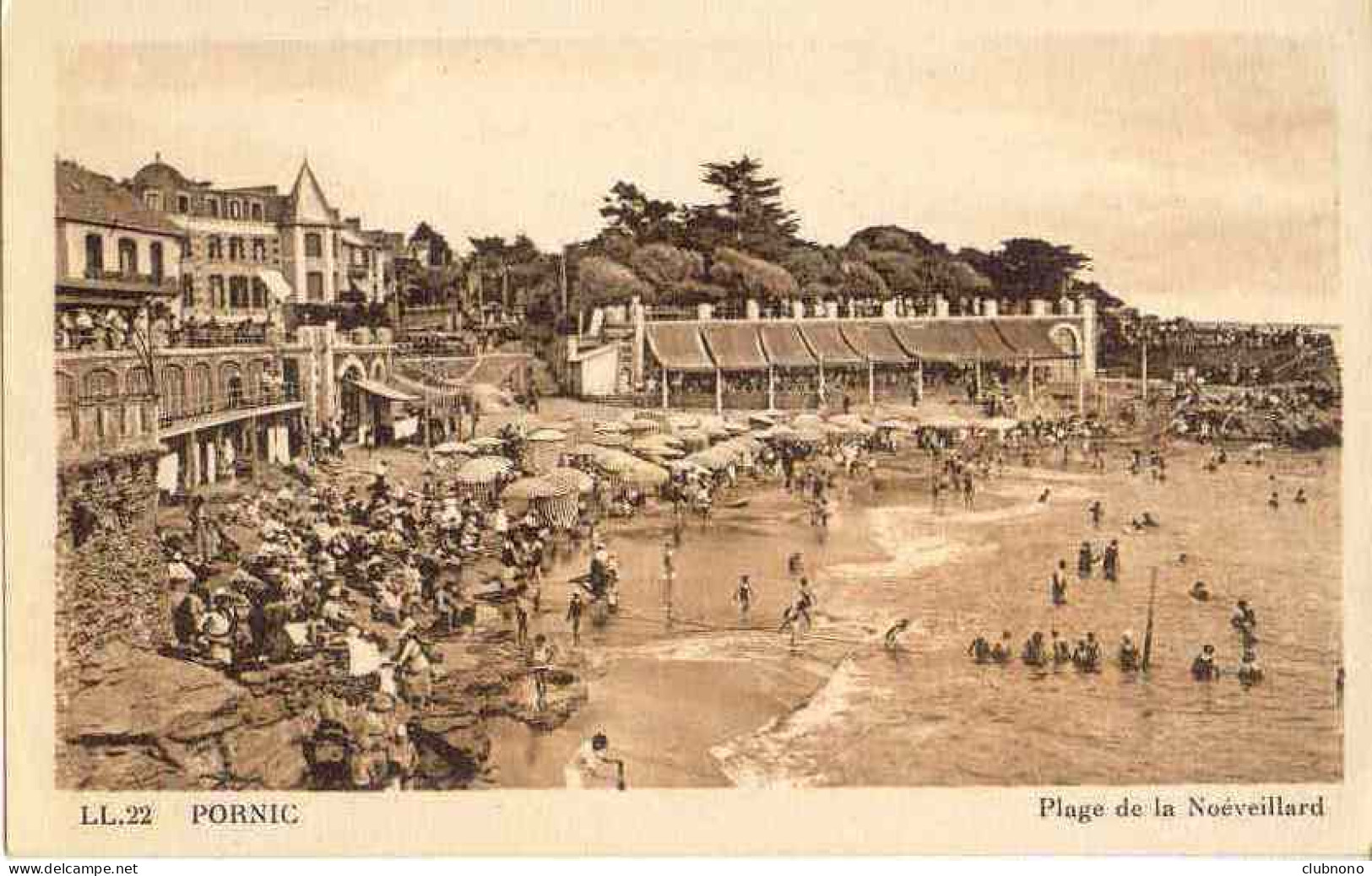 CPA - PORNIC- PLAGE DE LA NOEVEILLARD (BELLE ANIMATION) - Pornic